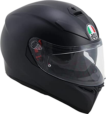 AGV K3 SV Solid Adult Street Motorcycle Helmet - Matte Black/Medium/Large