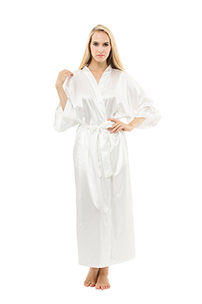KimonoDeals Women's Soft Elegant Solid Color Kimono Robe