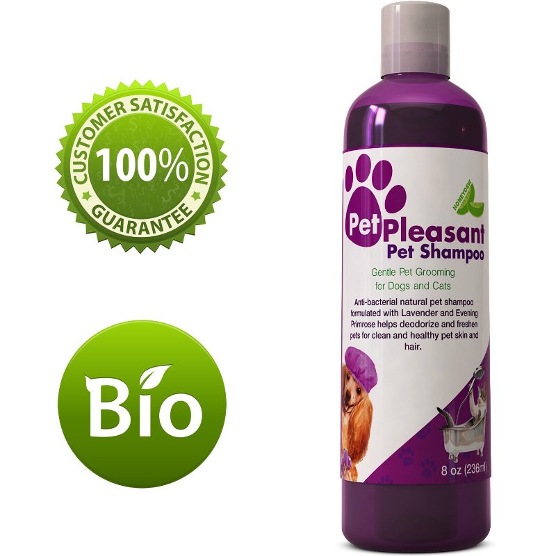 Natural Pet Shampoo for Dogs and Cats - Moisturizing and Deodorizing Formula with Lavender and Evening Primrose - 8oz Bottle - USA Made By Honey Dew