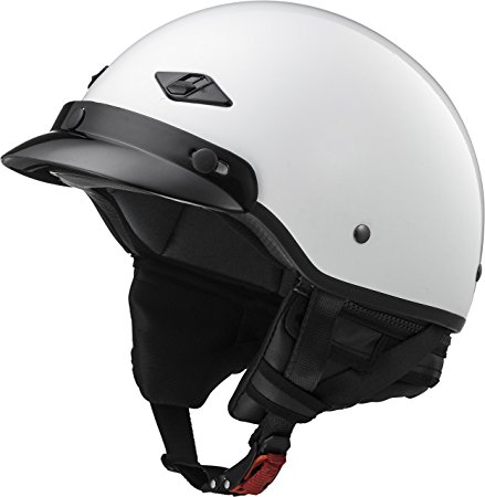 LS2 Helmets Unisex-Adult Half-Size-Helmet-Style Bagger Helmet (Pearl White, Large)