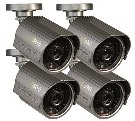 Q-SeeQM7008B-4 Premium 700TVL Bullet Camera Kit for Surveillance Cameras, 4-Pack