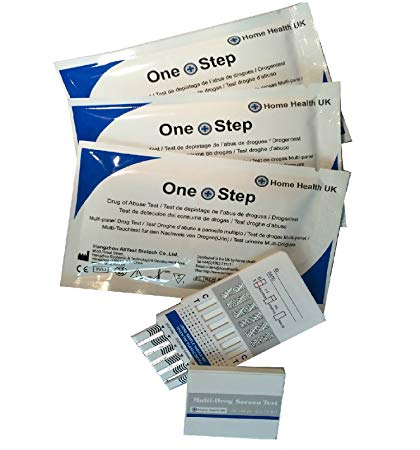 Home Health UK Ltd 5 x Drug Test Kits Urine 10 in 1 Panel Kit - Tests for Heroin, Opiates, Cannabis, Cocaine, Speed and more