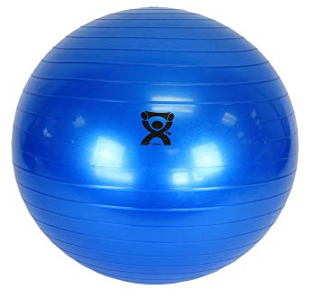 CanDo Non-Slip Vinyl Inflatable Exercise Ball, Blue, 41.3"