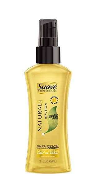 Suave Professionals Light Oil Spray, Natural Infusion Macadamia Oil & White Orchid 3 oz