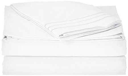 Elegant Comfort 1500 Thread Count Wrinkle Resistant Egyptian Quality Ultra Soft Luxurious 4-Piece Bed Sheet Set, Full, White