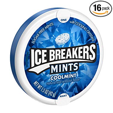 ICE BREAKERS MINTS COOLMINT 1.5-Ounce Containers (Pack of 16)