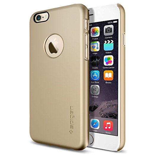 Spigen Thin Fit A iPhone 6 Case / iPhone 6s Case with SM Coated Matte Logo Cutout Thin Case for Apple iPhone 6 / iPhone 6s - Champagne Gold
