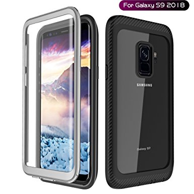 Samsung Galaxy S9 Case, Singdo 360° Protection Full-body Rugged Clear Bumper Case With Built-in Screen Protector for Samsung Galaxy S9 2018 Release