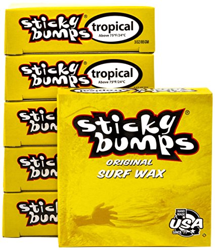 Sticky Bumps Tropical Water Surfboard Wax 6 Pack