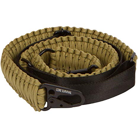 Core Survival Paracord Gun Sling Traditional 2 Point Adjustable Strap for Outdoor Sports