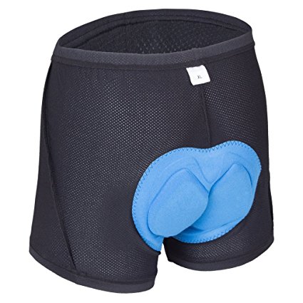 ANGTUO Men's 3D Padded Cycling Bike Bicycle Underwear Shorts Pants