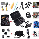 Oldelf Outdoor Sports Essentials Kit for Gopro Hero4 Silver Black Hero 4 3 3 2 in Parachuting Swimming Rowing Surfing Skiing Climbing Running Bike Riding Camping Diving Outing Any Other Outdoor Sportshead Strap Chest Harness w J-hook Mount Car Suction Cup w Adapter Bike Mount Case Xl Aluminum Tripod Deyard Float Grip for Gopro 4 Gopro Hero 3gopro Hero 3gopro Hero 2 and Gopro Hero Cameras Outdoor Sports Kit Parachuting Swimming Rowing Surfing Skiing Climbing Running Bike Riding Camping Diving Outing Any Other Outdoor Sports Gopro 4 Bundle Kit15-in-1