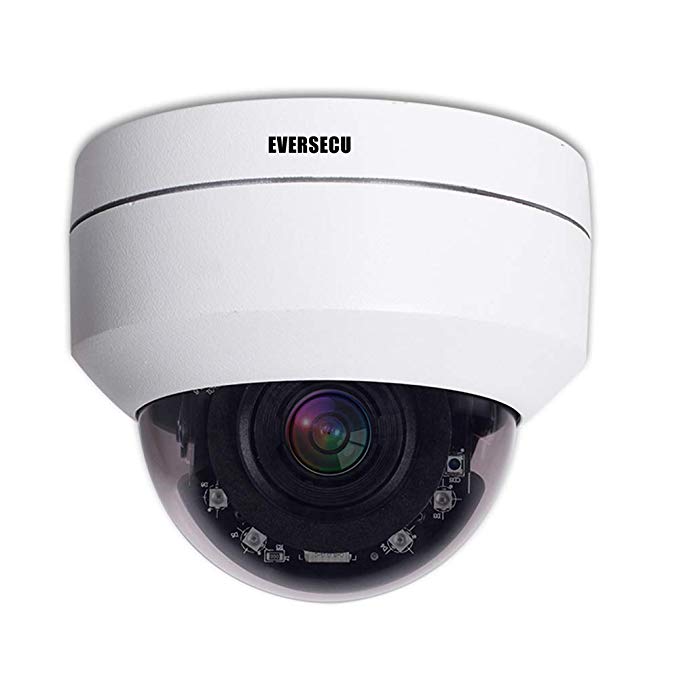 EVERECU Vandalproof PoE PTZ Camera HD1080p Auto-Focus 2.5'' Mini Dome Security IP Camera 4X Optical Zoom(2.8-12mm) IR Night Vision Pan Tilt Zoom Security Dome CCTV Camera for Ceiling Installation