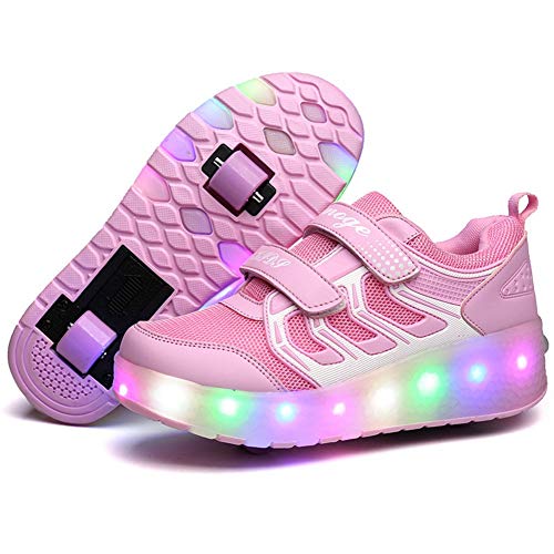 Ufatansy Uforme Colorful LED Lights Children Light Skate Shoes Fashion Sneakers for Girls Boys