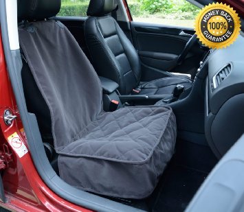 Lanyar Microfiber Dog Car Bucket Seat Cover for Pets Seat Protector, Dark Grey