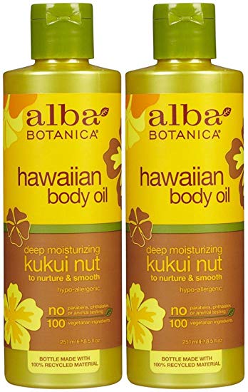 Alba Botanica Hawaiian Organic Body Oil - Kukui Nut - 8.5 oz - 2 pk