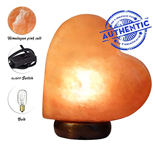 Natural Himalayan Hand Carved Salt Lamp - 8-9 inches (Heart)