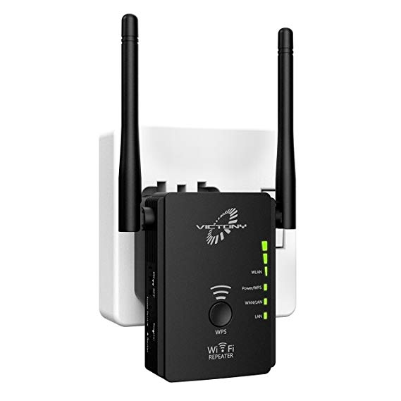VICTONY WA305 WiFi Extender 300Mbps WiFi Signal Booster 2.4 G Frequency with 2 x External Antennas 360 Degree Full Covering WiFi Range Extender