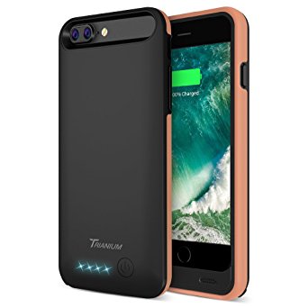 iPhone 7 Plus Battery Case, Trianium Atomic Pro iPhone Portable Charger iPhone 7 Plus 2016 Charging Case [Black Signature] 4200mAh Extended Battery Pack Power Cases Juice Bank [Apple Certified Part]