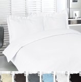 Utopia Bedding 3-piece Duvet Set 100 Cotton Includes Duvet Cover and 2 Matching Pillow Cases Maximum Softness and Easy Care Elegant Double-Stitched Tailoring King White