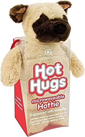 Aroma Home Hot Hugs Microwaveable Hottie, Microwave Plush Teddy with Lavender -Pug
