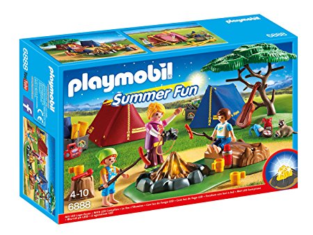 Playmobil 6888 Summer Fun Camp Site with LED Fire, Multi