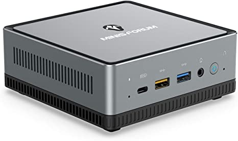 UM700 Mini PC AMD Ryzen 7 3750H 4C/8T Windows 10 Pro Desktop Computer, DDR4 16G RAM 512G SSD, HDMI/DP/USB-C 4K@60Hz Output, 2X RJ45 Port, 4X USB3.0 Port, WIFI6 AX200 BT5.1, Radeon Vega 10 Graphics