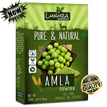 Luxura Sciences Pure Amla Powder For Hair Growth 200 Grams.FSSAI Approved.