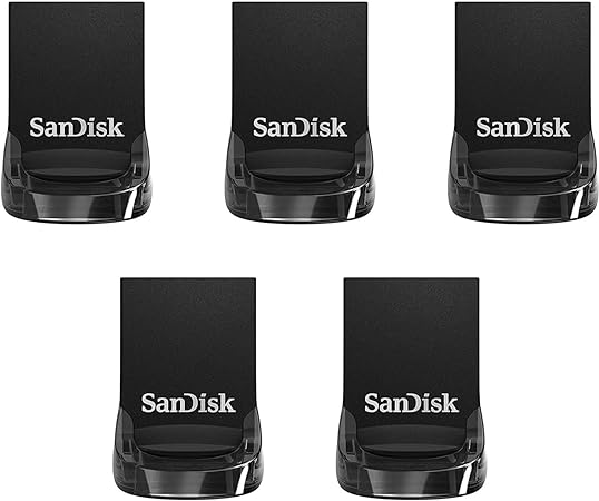 SanDisk 128GB 5-Pack Ultra Fit USB 3.2 Gen 1 Flash Drive (5x128GB) - Up to 400MB/s, Plug-and-Stay Design - SDCZ430-128G-B5CTA