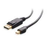 Cable Matters Gold Plated Mini DisplayPort Thunderbolt8482 Port Compatible to DisplayPort Cable in Black 3 Feet - 4K Resolution Ready