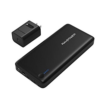 Portable Charger RAVPower 26800mAh 6.5 Times Faster Recharge; 30W Usb-C Output Port; 30W Type C AC Charger; Dual iSmart 2.0 USB Ports; PD Power Bank For Smartphone, Macbook 12” and More
