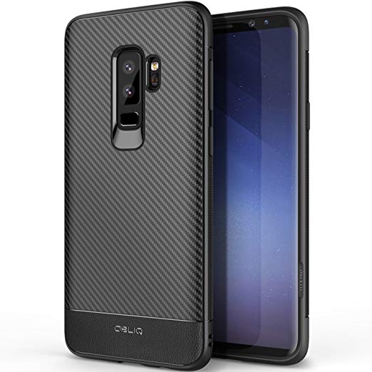 Galaxy S9 Plus Case, OBLIQ [Flex PRO][Carbon Black], Premium Slim Single Layered TPU case, Durable and Flexible with Drop Protection and Anti-Shock Technology for The Samsung Galaxy S9 Plus (2018)