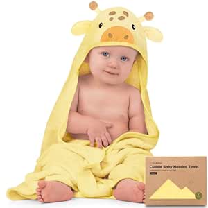 KeaBabies Baby Hooded Towel - Viscose Derived from Bamboo Baby Towel, Toddler Bath Towel, Infant Towels, Large Hooded Towel, Organic Baby Towels with Hood for Girls, Babies, Newborn Boys (Giraffe)