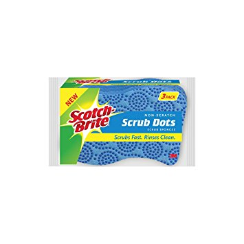 Scotch-Brite Scrub Dots Non-Scratch Scrub Sponge, 3 Count