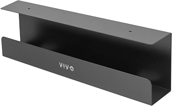 VIVO Under Desk 17 inch Cable Management Tray, Power Strip Holder, Cord Organizer, Wire Tamer for Office and Home, Black (DESK-AC06-1C)