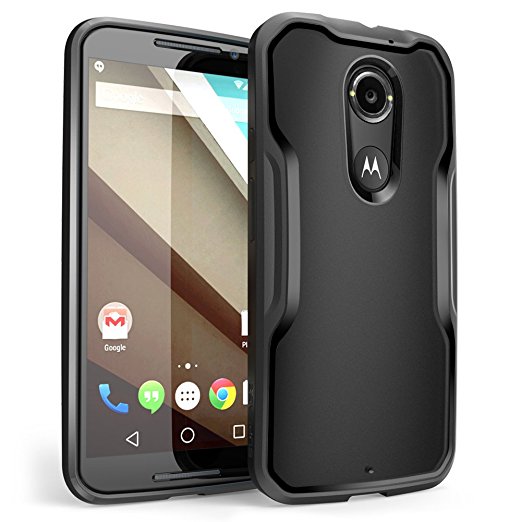Moto X Case, SUPCASE [Unicorn Beetle Series] for All New Motorola Moto X (2nd Gen.) Phone 2014 Release, Premium Hybrid Bumper Case (Black/Black) - Not Fit Moto X Phone (1st Gen.) 2013 Release