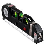 Qooltek Multipurpose Laser Level laser measure Line 8ft Measure Tape Ruler Adjusted Standard and Metric Rulers