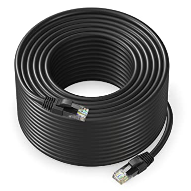 Ethernet Cable 250 ft CAT6 High Speed Internet Network LAN Patch Cable Cord (250 feet, Black)
