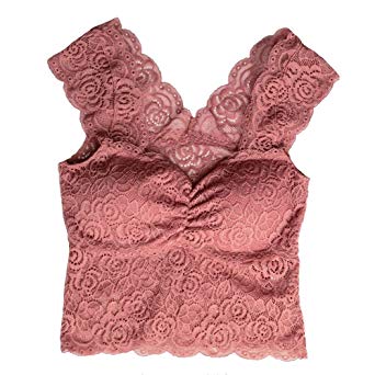 8Layer's Women's Lace Padded Bralette. Sexy Square Neckline