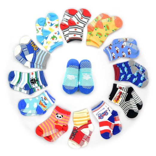 HOVEOX Kids Baby Toddler Socks Non-Skid Crew Walkers Unisex