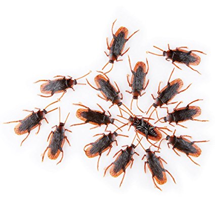 O-Best 100pcs Fake Roach Prank Novelty Cockroach Bugs Look Real