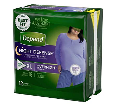 Extra Large Overnight Depends - Night Defense Incontinence Underwear for Women - XL