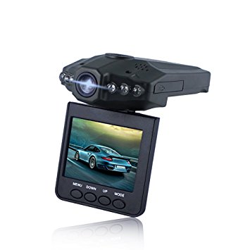 On Dash Video, Lecmal 2.5" Dash Cam for Cars with Night Vision / HD IR Dash Cam 270 Degrees Rotatable Camera Video Recorder / Traffic Dashboard Camcorder Loop Recording-No Card (Black DashCam)
