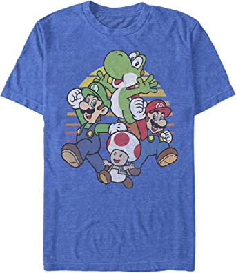 Nintendo mens Nintendo Mario and Friends Circle Retro T-shirt