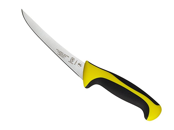 Mercer Culinary Millennia Curved Boning Knife, Yellow, 6-Inch