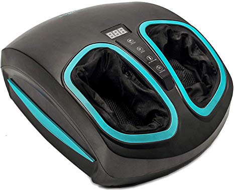 Shiatsu Foot Massager Machine - Electric Deep Kneading Massage with Heat & Air Compression -For Circulation, Feet Legs Muscle Relief, Plantar Fasciitis, Neuropathy, Chronic Nerve Pain Therapy Spa Gift