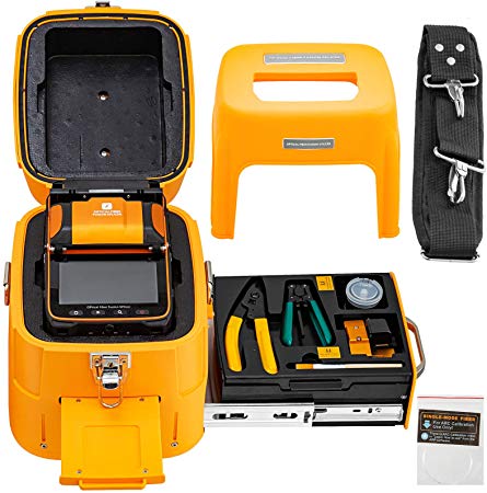 Mophorn AI-9 Fiber Fusion Splicer with 5 Seconds Splicing Time Melting 15 Seconds Heating 7800mah Fusion Splicer Machine Optical Fiber Cleaver Kit for Optical Fiber & Cable Projects