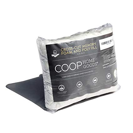 Coop Home Goods Original Cross Cut Memory Foam Pillow Medium Density (1/2 lb Refill)