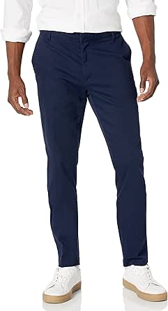 Amazon Essentials Men's Slim-Fit Wrinkle-Resistant Flat-Front Stretch Chino Pant