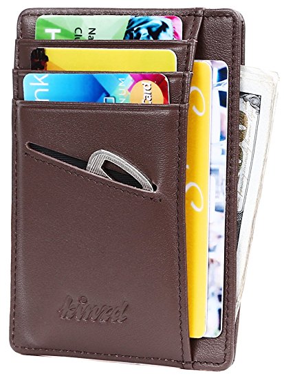 Slim Wallet RFID Front Pocket Wallet Minimalist Secure Thin Credit Card Holder